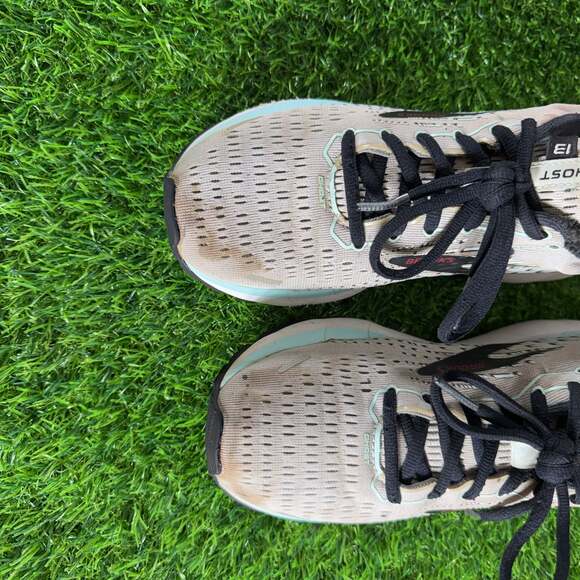 Brooks Ghost 13 Gray Aqua Mint Running Shoes  Size 7.5 - Picture 3 of 8